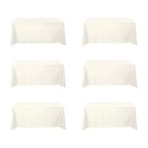 Toalha de mesa BRILLMAX Ivory Polyester 90x132cm para retângulo de 6 pés