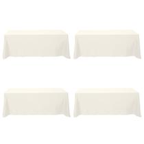 Toalha de mesa BRILLMAX Ivory Polyester 90x156cm para retângulo de 8 pés