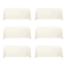 Toalha de mesa BRILLMAX Ivory Polyester 90x156cm para retângulo de 8 pés