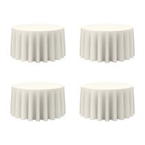 Toalha de mesa BRILLMAX Ivory Round 305 cm, poliéster, pacote com 4