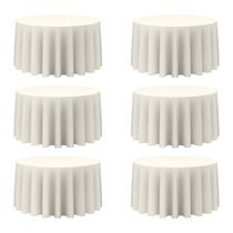 Toalha de mesa BRILLMAX Ivory Round 305 cm, poliéster, pacote com 6