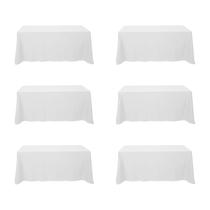 Toalha de mesa BRILLMAX poliéster branco retangular de 6 pés (90x132cm) x6