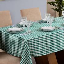 Toalha de Mesa Brisa 4 Lugares 1,45x1,50 Oxford Estampado Xadrez - Verde