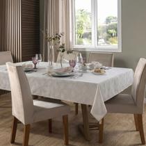 Toalha de Mesa Bruma 6 Lugares Em Linho Impermeável Jolitex Toalha de Mesa Bruma 6 Lugares Em Linho Impermeável Jolitex