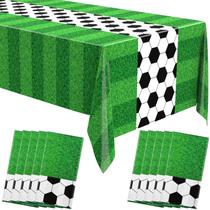 Toalha de mesa Buryeah com tema de futebol 137x274cm Plástico x12