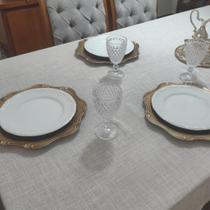 TOALHA DE MESA CAMBRAIA 8 LUGARES 150x250 COR:PALHA