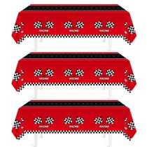 Toalha de Mesa Childom Carro de Corrida 137x274 cm 3 Peças