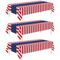 Toalha de mesa Childom Patriotic, pacote com 3, 137x274cm, plástico