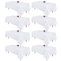 Toalha de mesa CKIKU poliéster branco 60x102cm para retângulo de 6 pés