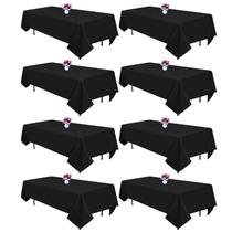 Toalha de mesa CKIKU preta de poliéster 60x102cm para retângulo de 6 pés