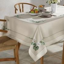 Toalha de mesa clean botanica - 1,40 x 2,10 - bege - dohler Toalha de mesa clean botanica - 1,40 x 2,10 - bege - dohler