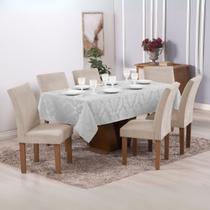 Toalha De Mesa Cor Branca Retangular Tamanho 2,20x1,40