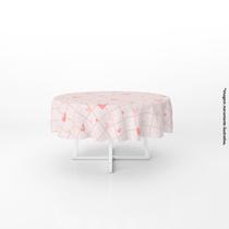 Toalha De Mesa Corações Decorativa Quadriculada