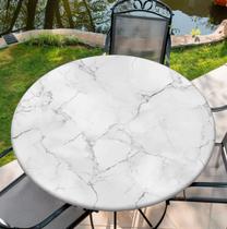 Toalha de mesa COTAIL redonda impermeável 90-150cm poliéster branca Toalha de mesa COTAIL redonda impermeável 90-150cm poliéster branca