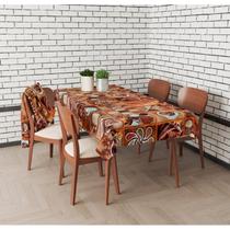 Toalha de Mesa Cozinha de Plástico PVC Térmico Para 4m 2 4 6 8 e 10 Lugares opção Estampas Impermeáv