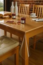 Toalha De Mesa Cristal Plástico PVC Grosso Resistente Fácil De Limpar Capa Protetora 8 Lugares 2,20m
