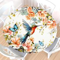 Toalha de mesa Czeservior Hummingbird redonda ajustada à prova d'água