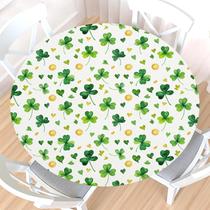 Toalha de mesa Czeservior St. Patrick's Day Round Fitted Green