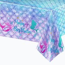 Toalha de Mesa DaiUni Sereia para Festa de Aniversário - 137 x 274 cm