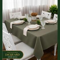 Toalha De Mesa De 4, 6 ou 8 Lugares Tecido Jacquard Retangular Toalha de Mesa Luxo Decorativa Alta Qualidade impermeável