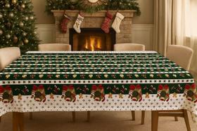 Toalha de Mesa de 4 Cadeiras Natal Natalina 1,40 Toalha de Mesa de 4 Cadeiras Natal Natalina 1,40