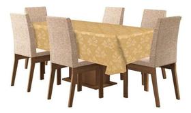Toalha De Mesa De 6 Lugares Tecido Jacquard Retangular.