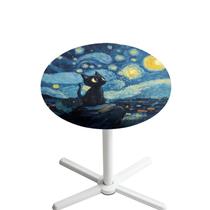 Toalha de mesa de coquetel Garucesta redonda 60,96 cm lavável preta Toalha de mesa de coquetel Garucesta redonda 60,96 cm lavável preta