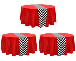 Toalha de mesa de corrida de aniversário Oudain Cars, suprimentos para festas, 84 polegadas Toalha de mesa de corrida de aniversário Oudain Cars, suprimentos para festas, 84 polegadas