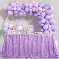 Toalha de mesa de lantejoulas B-COOL Lavender Lilac Wedding 152x259cm