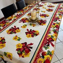 Toalha de Mesa de Natal 6 Cadeiras Retangular 2,15m X 1,45m