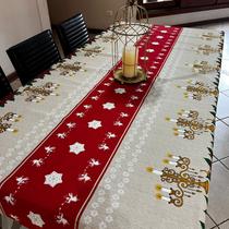 Toalha de Mesa de Natal 6 Cadeiras Retangular 2,15m X 1,45m Toalha de Mesa de Natal 6 Cadeiras Retangular 2,15m X 1,45m