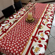 Toalha de Mesa de Natal 6 Cadeiras Retangular 2,15m X 1,45m