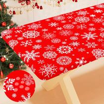 Toalha de mesa de Natal impermeável Smiry vermelha 76x183 cm