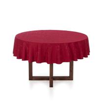 Toalha de mesa de Natal Redonda 6 lugares Veríssimo Vermelho - Karsten