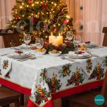 Toalha de Mesa de Natal Teka Natalino - 4 Lugares Toalha de Mesa de Natal Teka Natalino - 4 Lugares