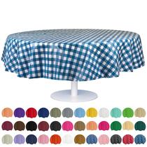 Toalha de mesa de piquenique de plástico descartável Grandipity Blue 84 polegadas Toalha de mesa de piquenique de plástico descartável Grandipity Blue 84 polegadas