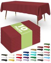 Toalha de mesa de plástico descartável, pacote com 10 para festas 137x274cm
