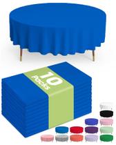 Toalha de mesa de plástico descartável, pacote com 10 unidades, 84 polegadas, Blue Pureegg