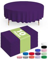 Toalha de mesa de plástico descartável, pacote com 10 unidades, 84", Purple Pureegg