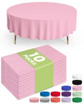 Toalha de mesa de plástico descartável Pureegg 10 Pack 84" rosa