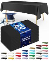 Toalha de mesa de plástico descartável Pureegg, 20 pacotes 137x274cm, preta Toalha de mesa de plástico descartável Pureegg, 20 pacotes 137x274cm, preta