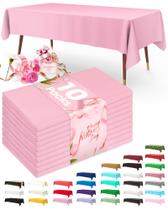 Toalha de mesa de plástico descartável Pureegg, pacote com 10, 137x274cm, rosa