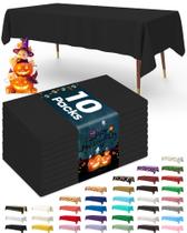 Toalha de mesa de plástico descartável Pureegg, pacote com 10 unidades, 137x396cm, preta