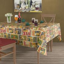Toalha de Mesa de Plástico Impermeável 4 Lugares 1,45 x 1,45M PVC Térmico