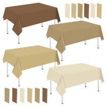 Toalha de mesa de plástico marrom Whaline 16 unidades, 4 gradientes, 137 x 274 cm Toalha de mesa de plástico marrom Whaline 16 unidades, 4 gradientes, 137 x 274 cm