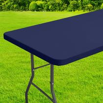 Toalha de mesa de poliéster impermeável para mesa dobrável de 6 pés Toalha de mesa de poliéster impermeável para mesa dobrável de 6 pés