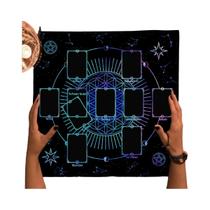 Toalha De Mesa De Tarô Com Cruz Celta Da Flor Da Vida, Tecido De Altar, Tapete De Divinação De