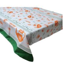 toalha de mesa de tecido oxford toalha de mesa 04 lugares estampa BULE laranja toalha de mesa de tecido oxford toalha de mesa 04 lugares estampa BULE laranja