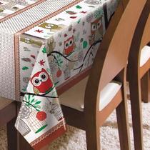 Toalha de mesa decorada 1,40m plastico corujinha impermeável por metro