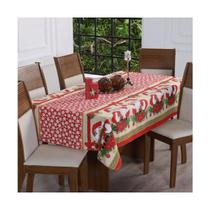 Toalha De Mesa Decorativa Natalina 6 Lugares Papai Noel Natal